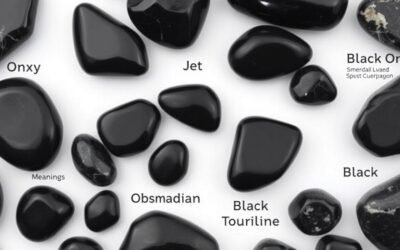 black semi precious stones